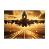 92409-385.jpg Airplane Taking Off From Runway at Sunset Poster