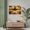 92409-388.jpg Airplane Taking Off From Runway at Sunset Poster