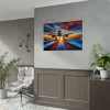 92409-394.jpg Commercial Airplane Positioned on Runway Poster
