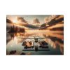92409-395.jpg Floatplane Docked on Serene Lake at Sunrise Poster