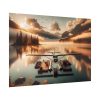 92409-397.jpg Floatplane Docked on Serene Lake at Sunrise Poster
