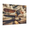 92409-407.jpg Yellow Vintage Biplane With Radial Engine Poster