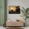 Hot Air Balloon in Sunset Poster