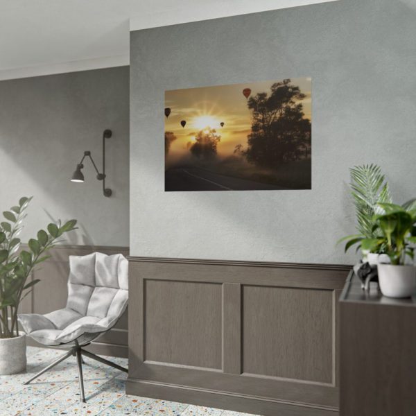 Hot Air Balloon in Sunset Poster