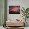 92409-538.jpg View of Pier With Boats at Sunset Poster