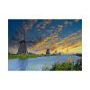 Wind Turbine in Sunset Poster
