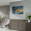 Wind Turbine in Sunset Poster