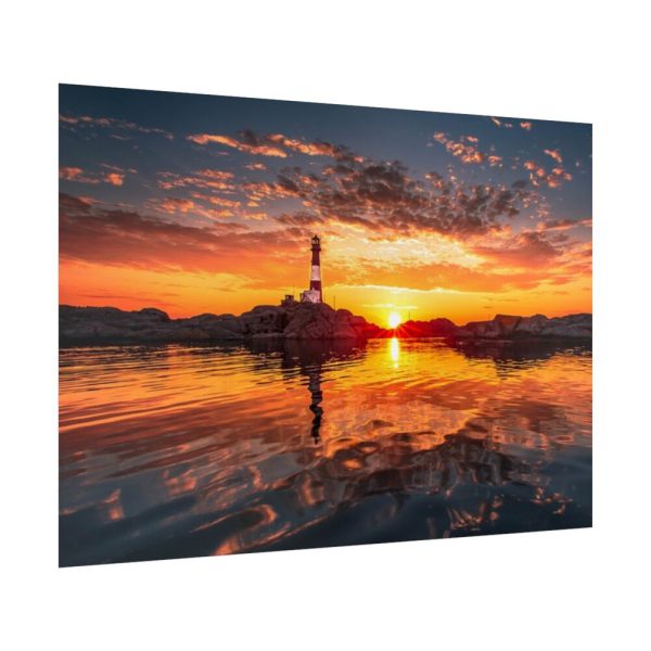 Lighthouse With a Sunset View Poster
