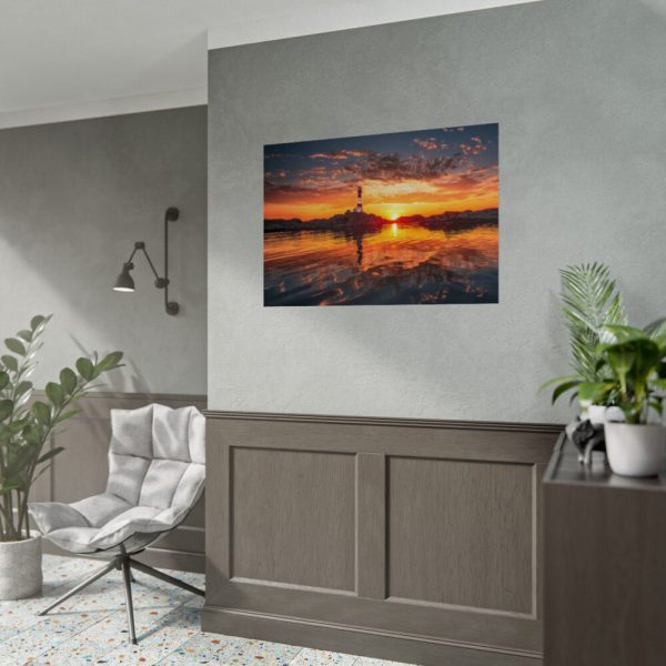 Lighthouse With a Sunset View Poster