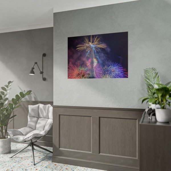 92409-64.jpg Fireworks at Eiffel Tower, Paris Poster