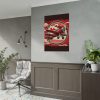 92410-134.jpg Vintage Red Biplane Flying Through the Sky Poster