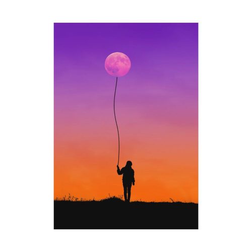 92410-170.jpg Abstract Moon Balloon Poster