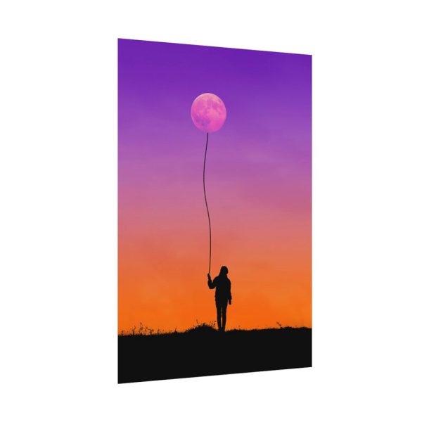 Abstract Moon Balloon Poster