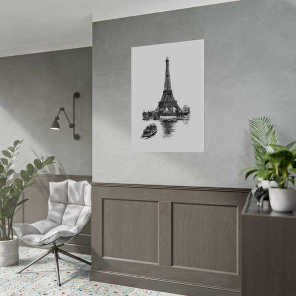 Vintage European Style Eiffel Tower Poster