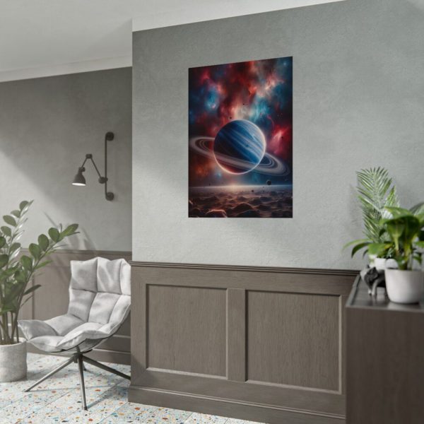 92410-4.jpg The Drama of Gas Giant With Its Majestic Rings Poster