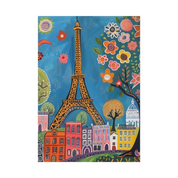 92410-50.jpg Colorful Illustration Paris and Eiffel Tower Poster