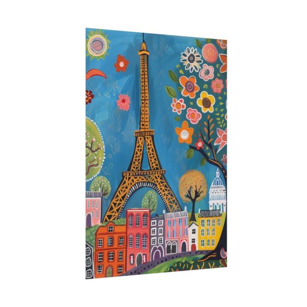 92410-52.jpg Colorful Illustration Paris and Eiffel Tower Poster