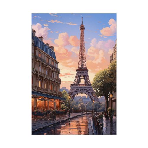 Paris and the Eiffel Tower Poster