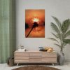Dandelion in Sunset Poster