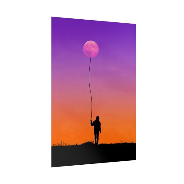 Abstract Moon Balloon Poster