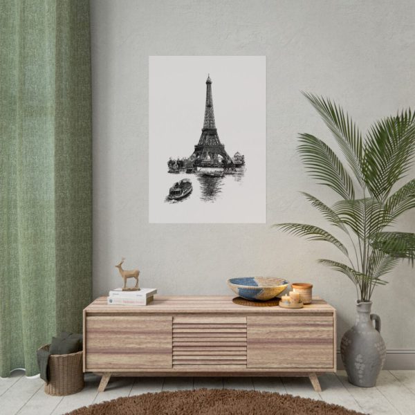 Vintage European Style Eiffel Tower Poster