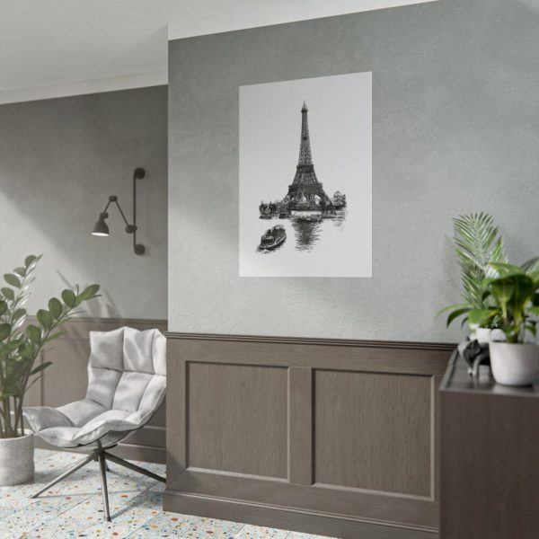 Vintage European Style Eiffel Tower Poster