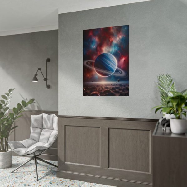 92411-4.jpg The Drama of Gas Giant With Its Majestic Rings Poster
