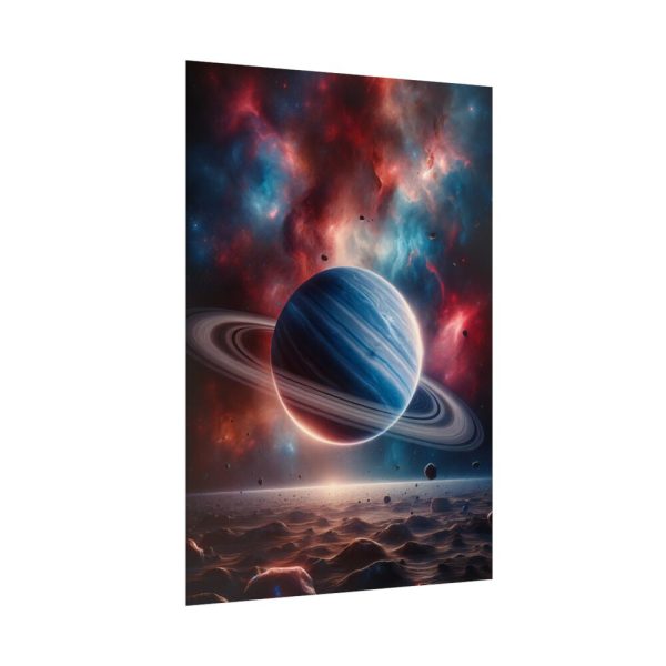 92411-7.jpg The Drama of Gas Giant With Its Majestic Rings Framed Poster