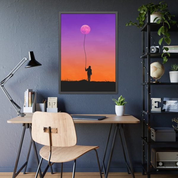 Abstract Moon Balloon Framed Poster