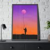Abstract Moon Balloon Framed Poster