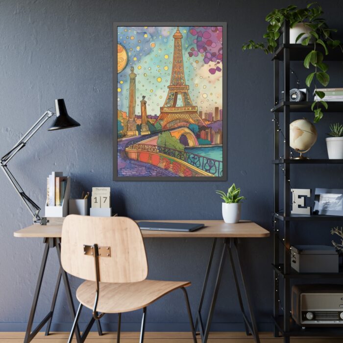 Whimsical Paris France Art Print Framed Poster - Image 3