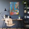 Colorful Illustration Paris and Eiffel Tower Framed Poster
