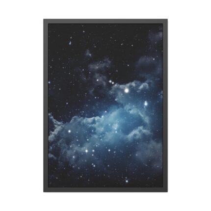 Starry Sky Stars Clouds Framed Poster