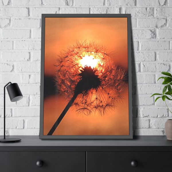 93830-67.jpg Dandelion in Sunset Framed Poster