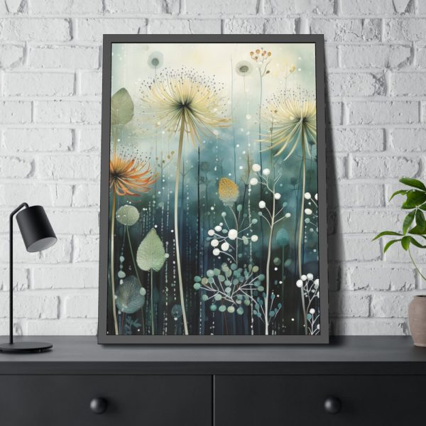 93830-75.jpg Abstract Dandelion Meadow Art Framed Poster