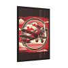 93830-85.jpg Vintage Red Biplane Flying Through the Sky Framed Poster