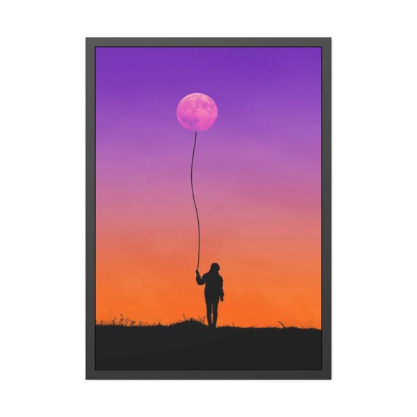 Abstract Moon Balloon Framed Poster