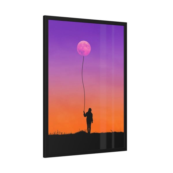 Abstract Moon Balloon Framed Poster