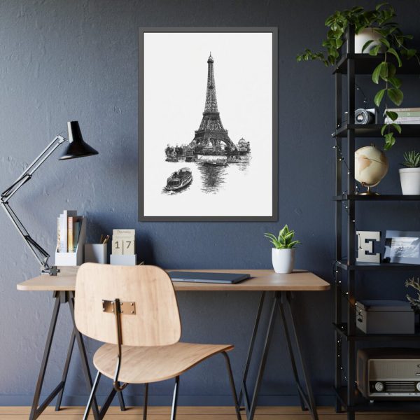 93831-6.jpg Vintage European Style Eiffel Tower Framed Poster