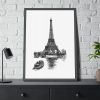 93831-7.jpg Vintage European Style Eiffel Tower Framed Poster