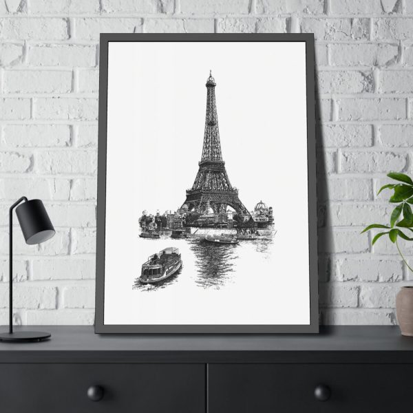 93831-7.jpg Vintage European Style Eiffel Tower Framed Poster