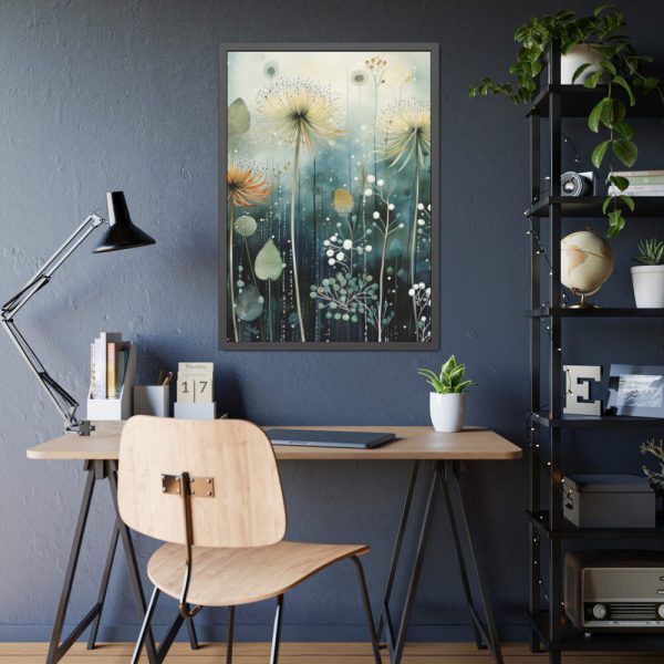 93831-78.jpg Abstract Dandelion Meadow Art Framed Poster