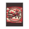 93831-88.jpg Vintage Red Biplane Flying Through the Sky Framed Poster