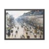 The Boulevard Montmartre on a Winter Morning Framed Poster
