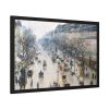 The Boulevard Montmartre on a Winter Morning Framed Poster