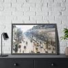 The Boulevard Montmartre on a Winter Morning Framed Poster