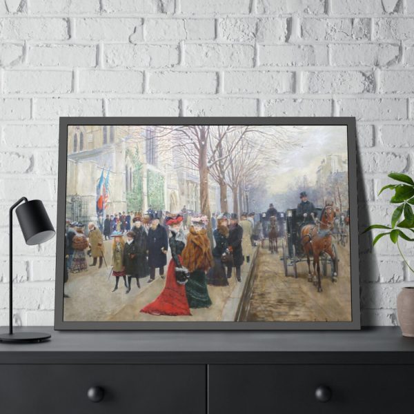 93854-103.jpg Paris Street Scene Framed Poster