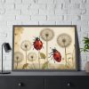 93854-167.jpg Watercolor Meadow Flowers With Ladybug Framed Poster