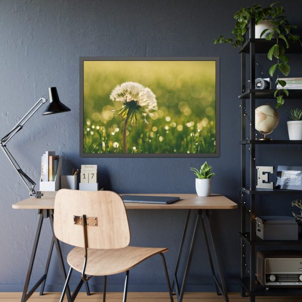 93854-186.jpg Dandelion in Dewey Grassy Area Framed Poster