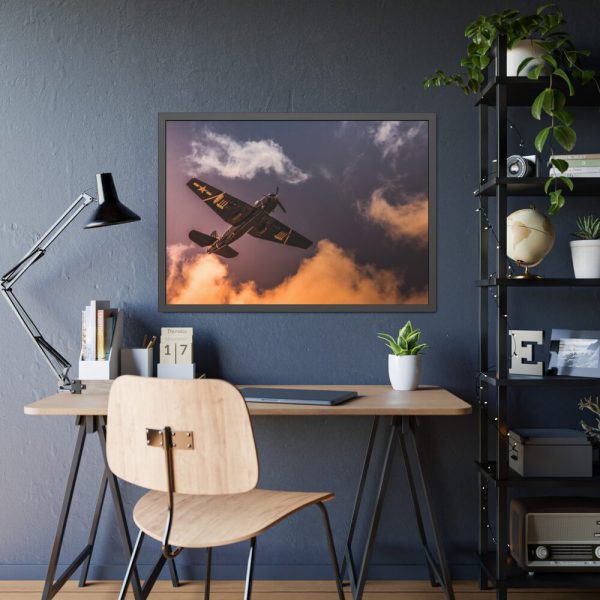 93854-194.jpg Ground View of an Old War Plane Framed Poster